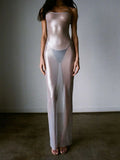 Robe maxi transparente pour femmes