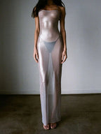 Robe maxi transparente pour femmes