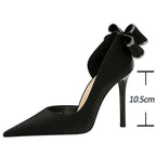Escarpins à talons hauts avec nœud papillon au dos en biscuits pour femmes