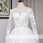 Robe de mariée princesse à manches longues pour femmes