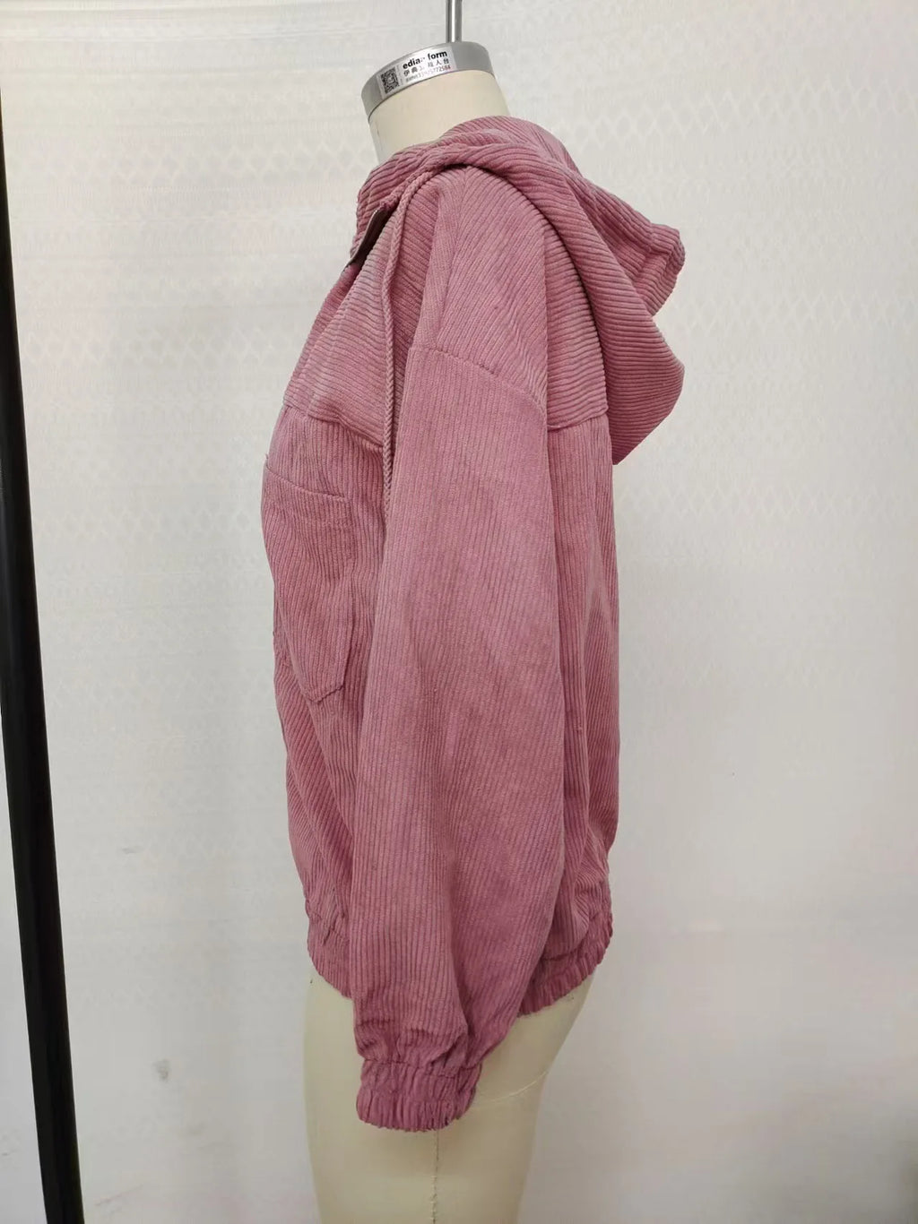 Veste à capuche en velours pour femmes