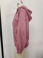 Veste à capuche en velours pour femmes