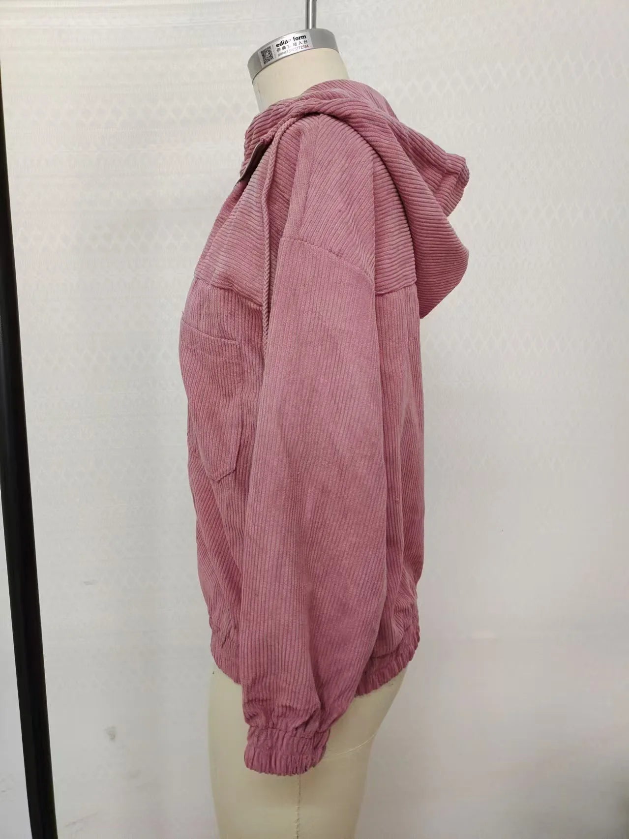 Veste à capuche en velours pour femmes