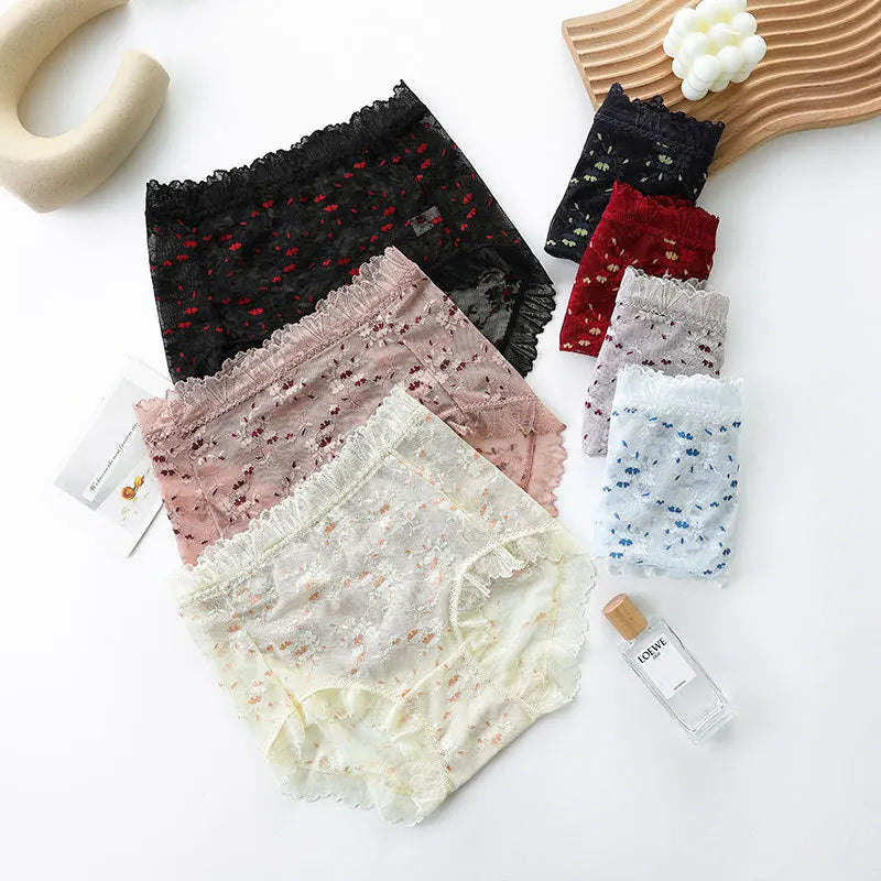 Culottes imprimé taille haute transparent pour femmes