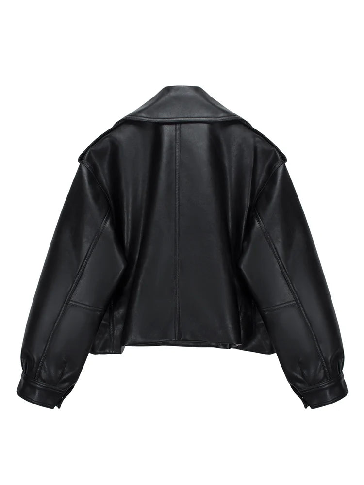 Veste court en similicuir Pu femmes
