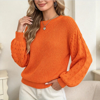 Pull Torsadé Femme – Maille et Col Rond