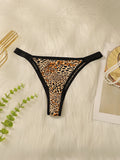 String sexy imprimé léopard pour femmes