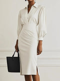 Robes taille cintrée, longueur genou pour femmes