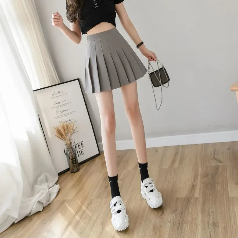 Jupe trapèze taille haute amincissante pour femmes