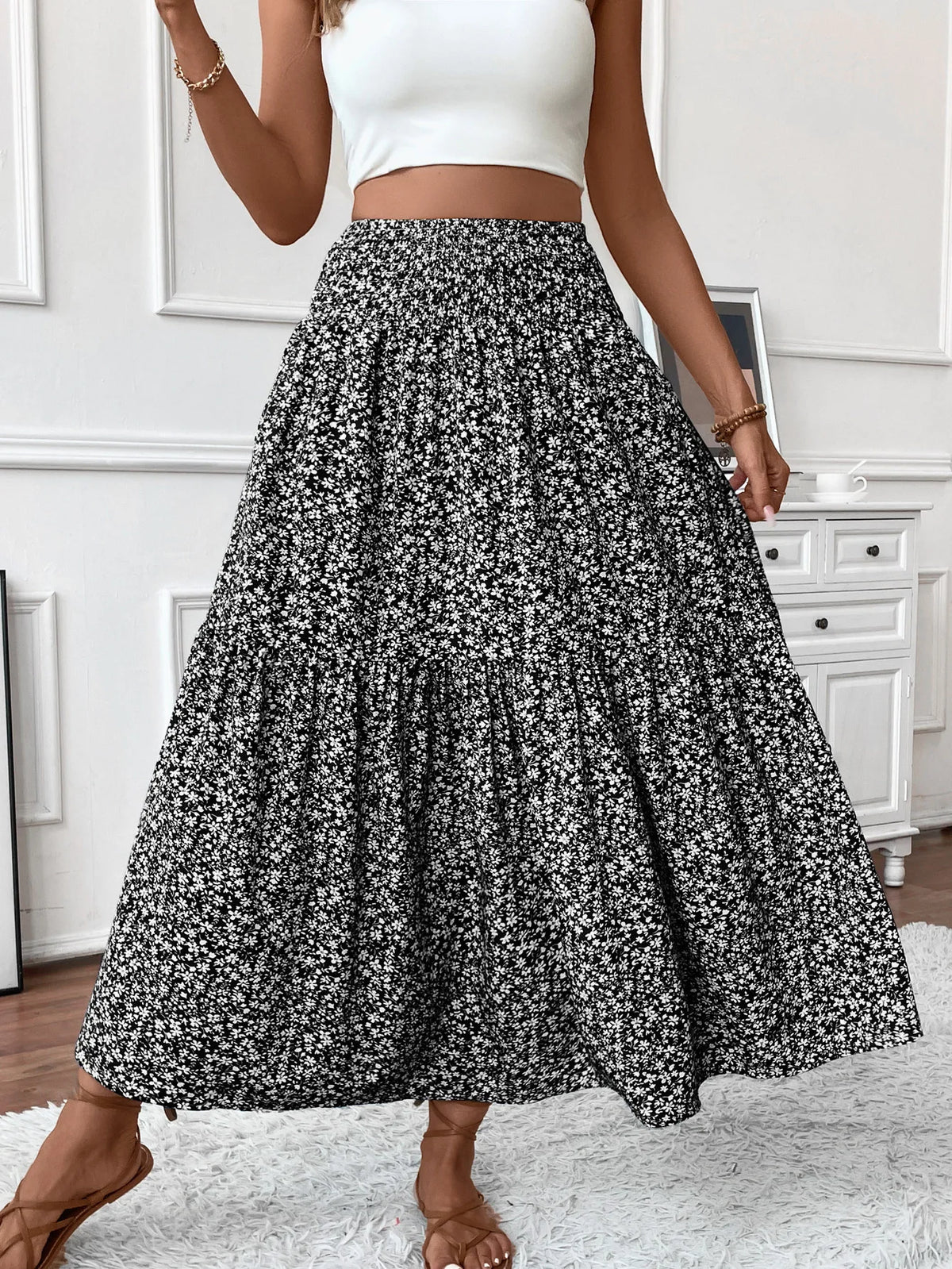 Jupe Longue Unie Femme