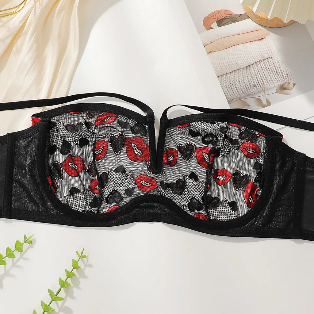 Soutien-gorge grande taille à décolleté plongeant pour femmes