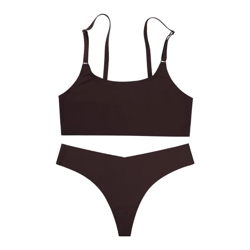 soutien-gorge et string de haute qualité sans couture pour femmes