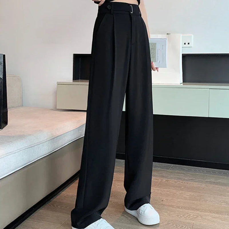 Pantalon ample taille haute pour femmes