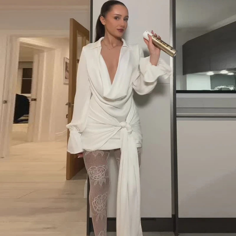 Robe Sexy à col en v profond pour femmes