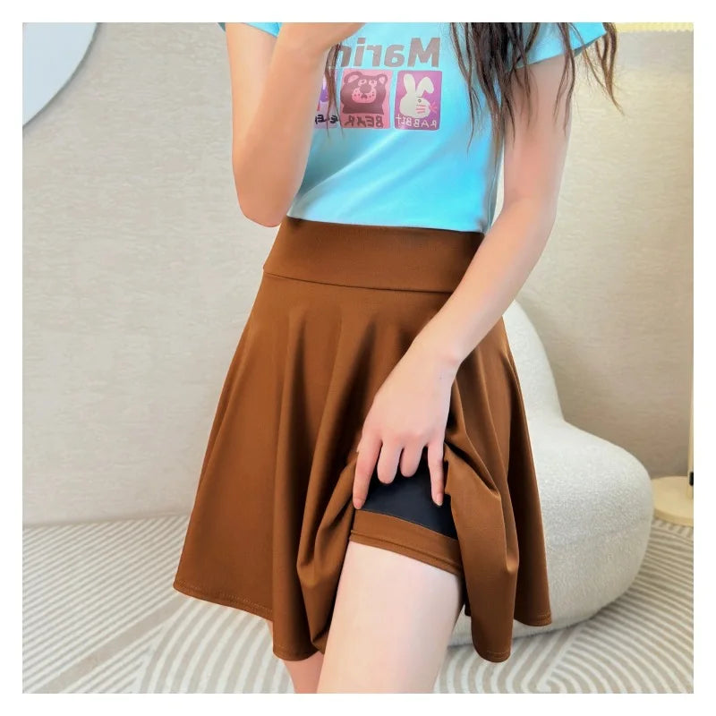 Jupes short plissée évasées pour femmes