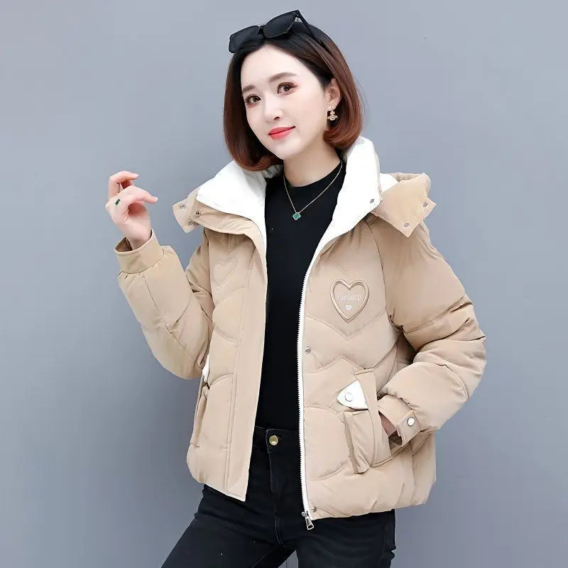 Vestes courtes rembourrées en coton pour femme