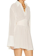 Mini robe d'été en mousseline de soie pour femmes