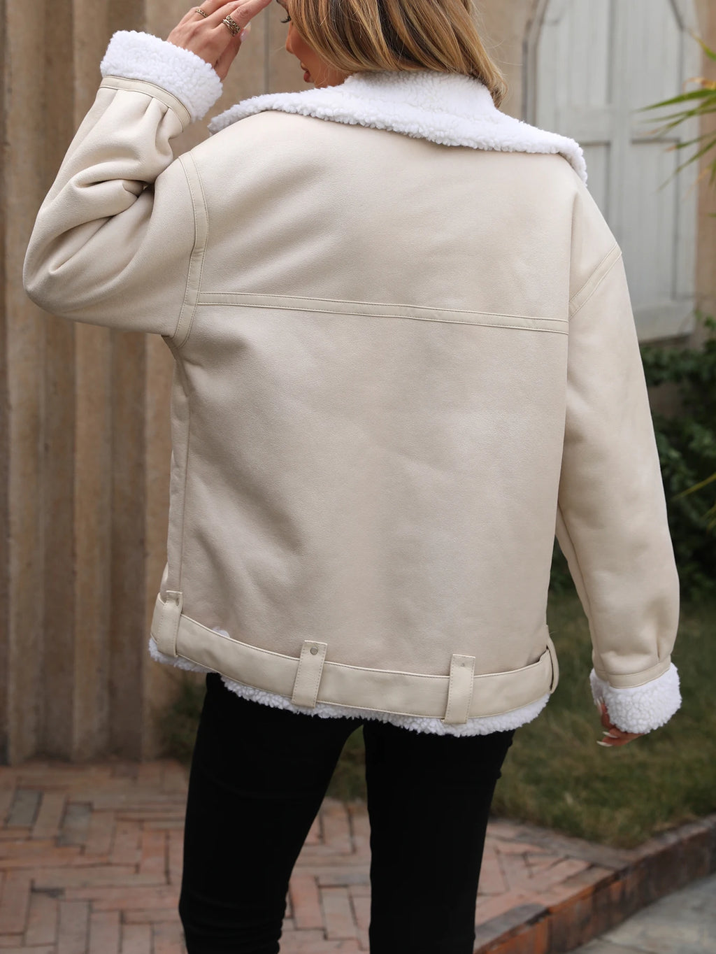 Manteau d'hiver en fausse fourrure de cisaillement pour femmes