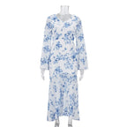 Robe longue élégante à fleurs pour femmes
