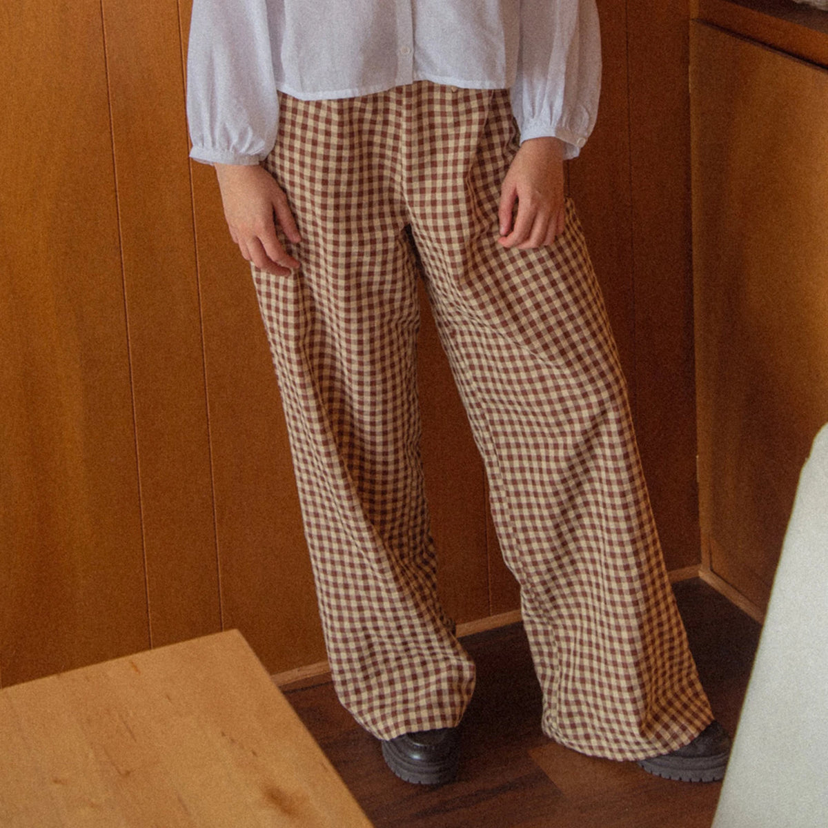Pantalon Vintage Femme – Carreaux et Rayures