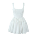 Mini robe de soirée blanche pour femmes