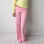 Pantalon large à revers pour femmes