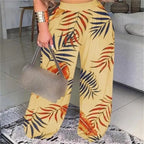 Ensemble deux pièces élégant pantalon long et tailleur léger pour femmes