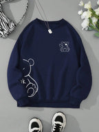 Sweat-shirt à capuche Kawaii Ok Bear pour femmes