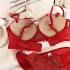 Ensemble de soutien-gorge push-up et culotte épaisse pour femmes