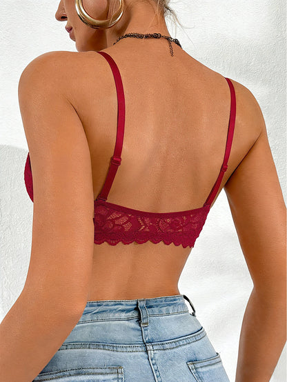Soutien-Gorge Push-Up Femme – Dentelle et Fermeture Devant