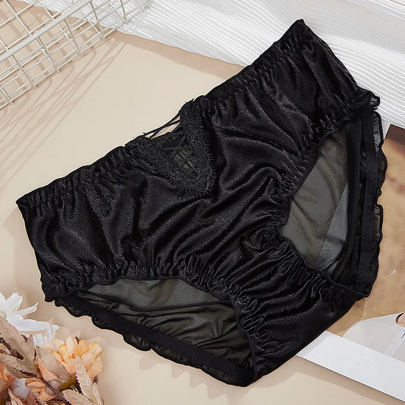 Culotte en maille de dentelle creuse sexy pour femmes