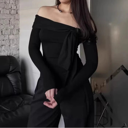 T-Shirt Basique Femme – Épaules Dénudées