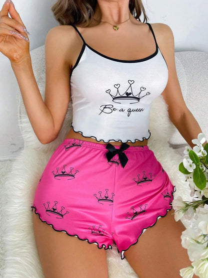 Pyjama 2 Pièces Femme – Caraco et Short