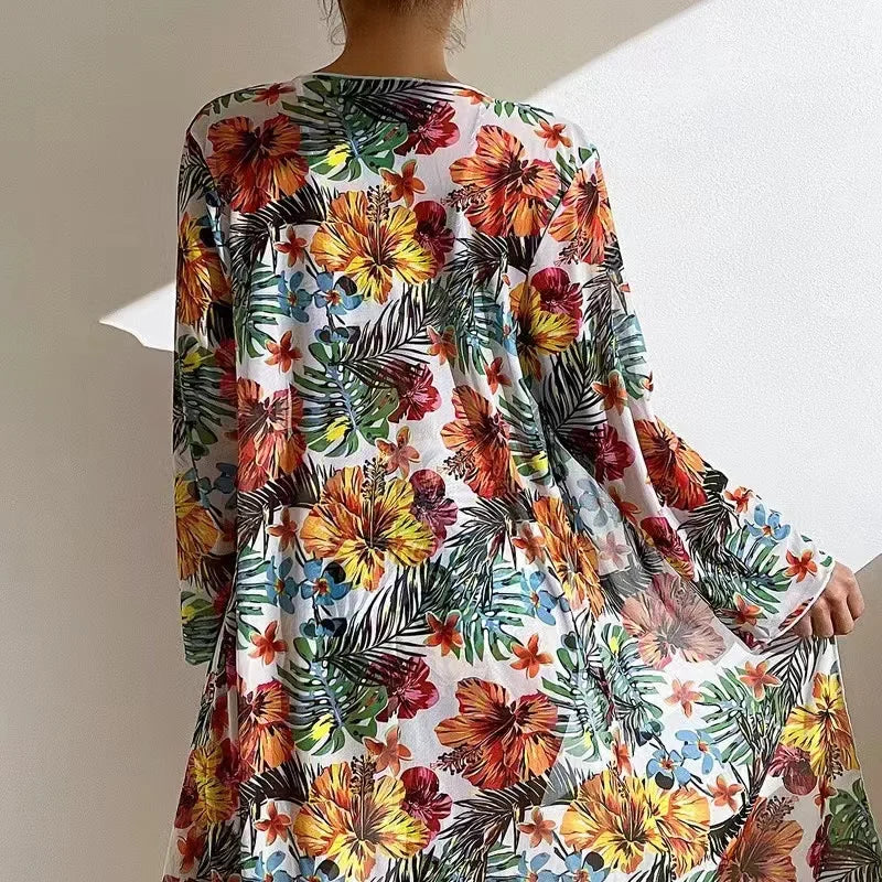 Maillot de bain trois pièces imprimé Floral, Sexy, taille haute, pour femmes