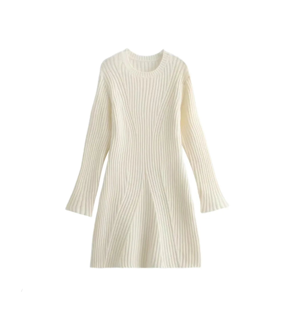 Robe tricotée effet amincissant pour femmes