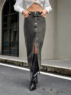 Jupes longues en jean pour femmes