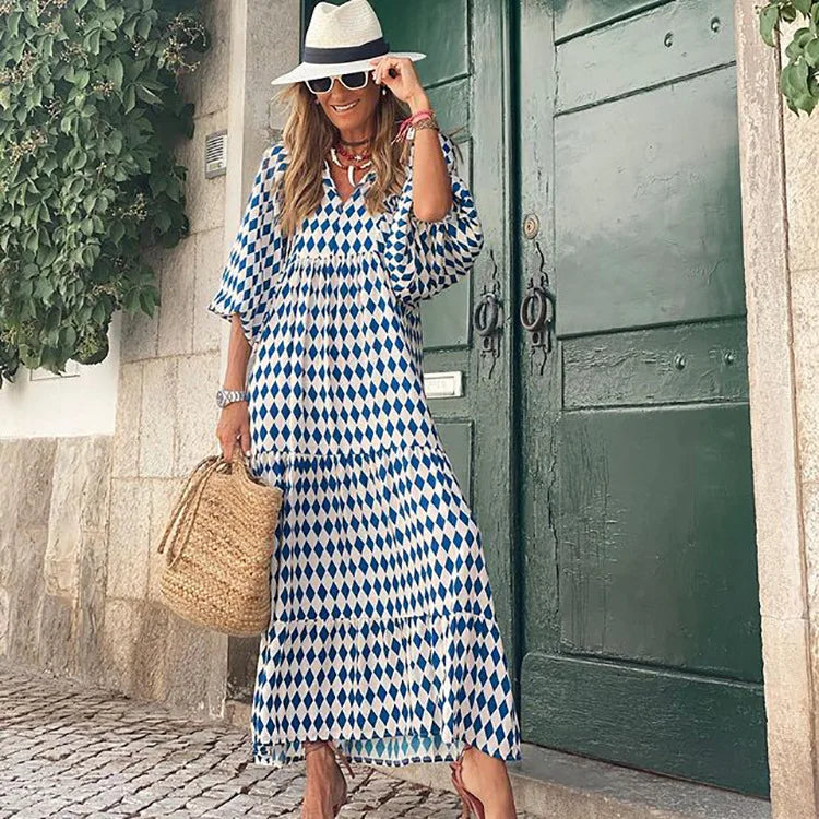 Robe longue à volants pour femmes