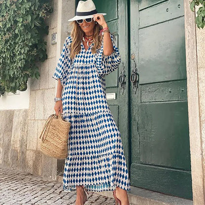 Robe Longue Femme – Détails Volants