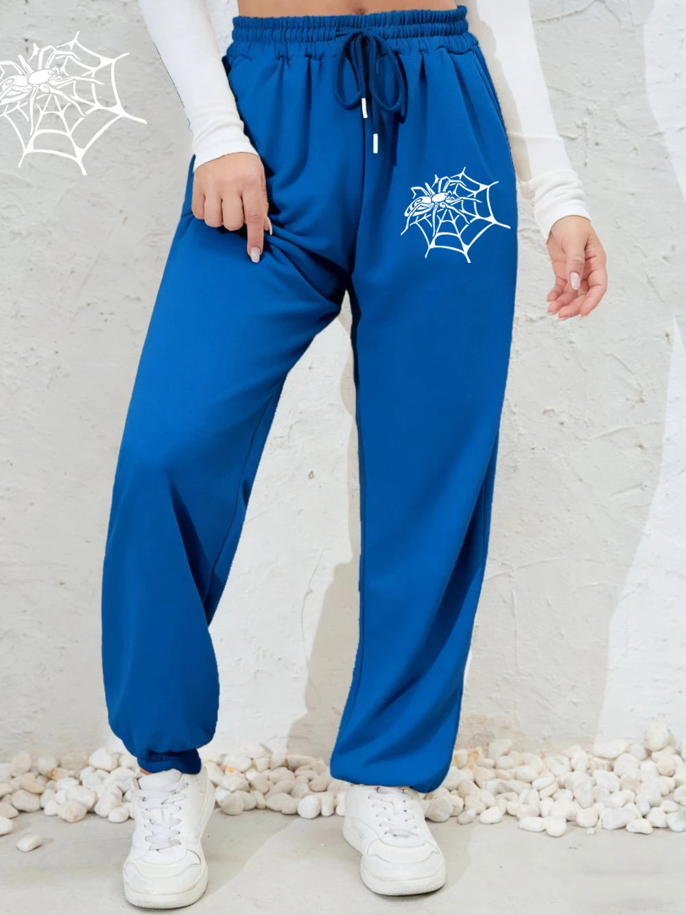 Pantalon de Jogging Femme – Imprimé Araignées et Toiles