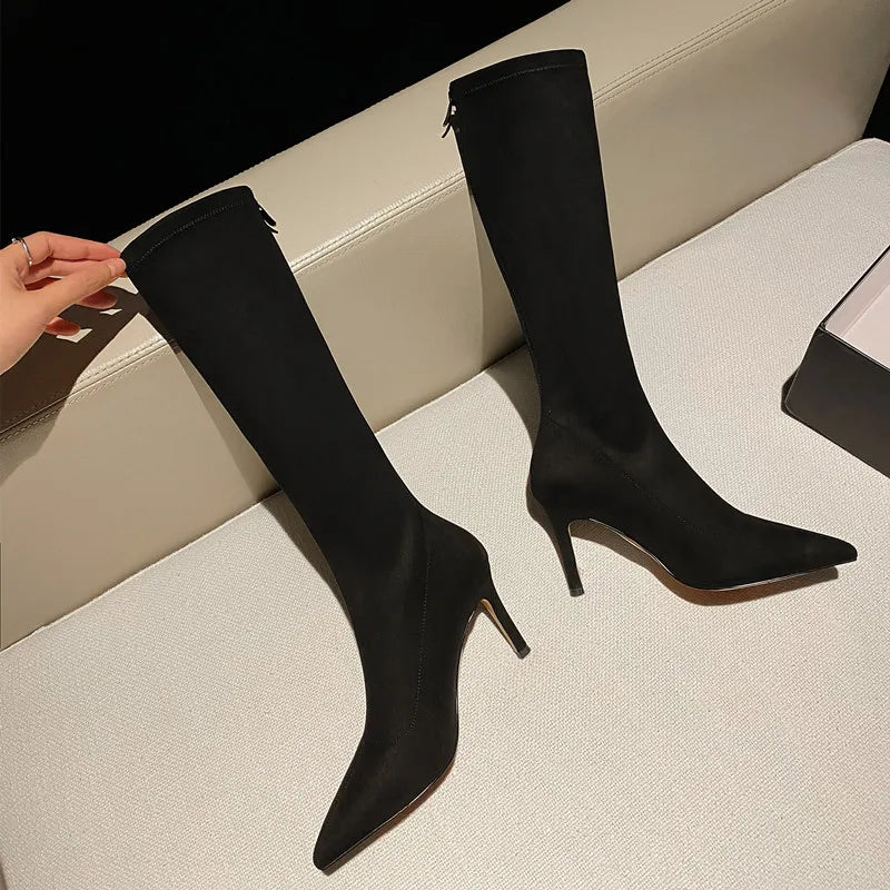 Bottine courtes en daim pour femmes