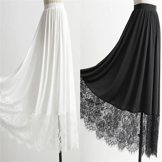Jupe d’Été Femme – Dentelle et Maille Douce