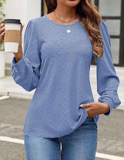 T-shirt à manches longues décontracté lâche pour femmes