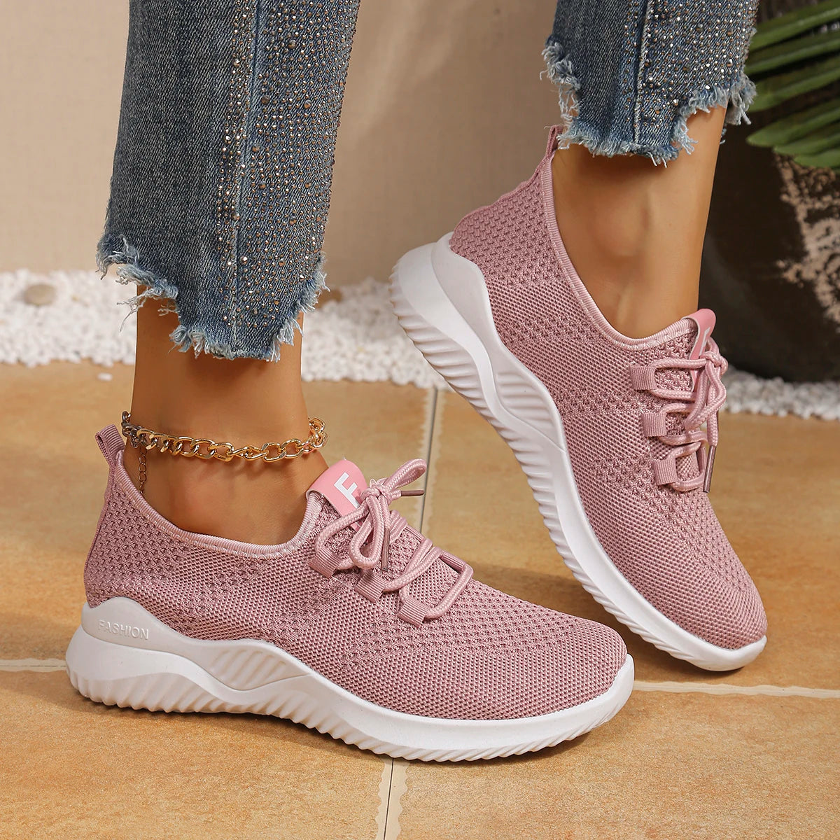 Chaussures de course légères et respirantes en maille pour femmes