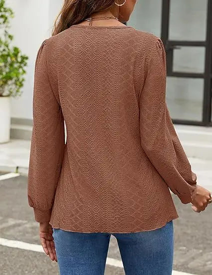 T-shirt à manches longues décontracté lâche pour femmes