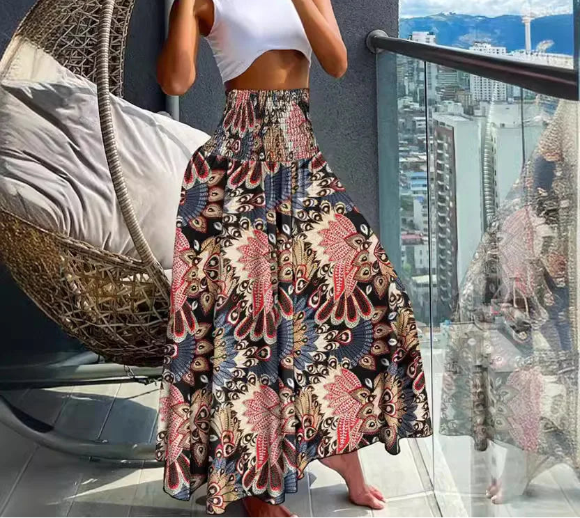 Jupe longue taille haute pour femmes