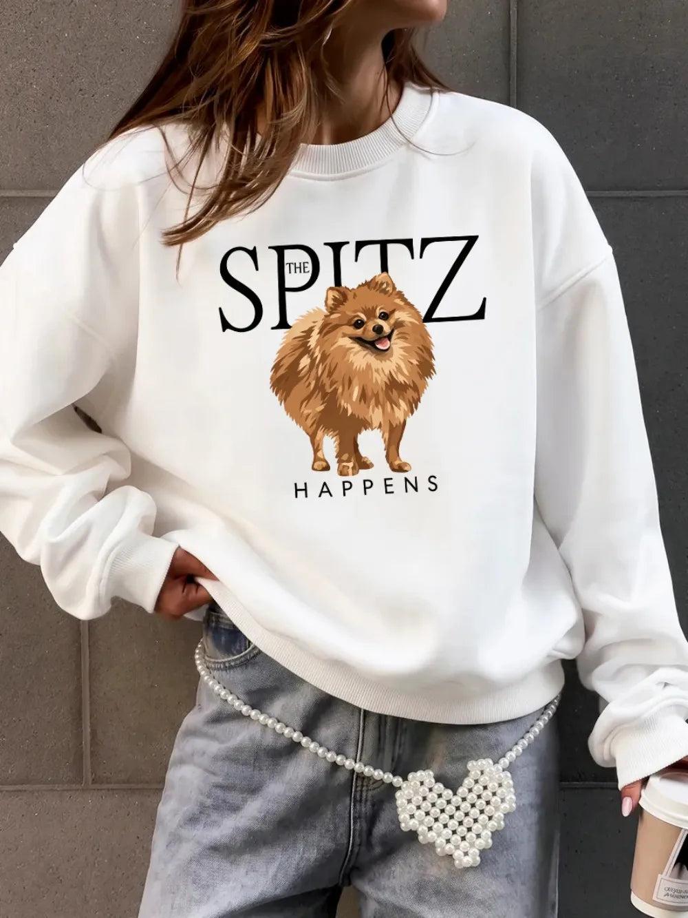 Sweat-shirts imprimés The Spitz Happens pour femmes