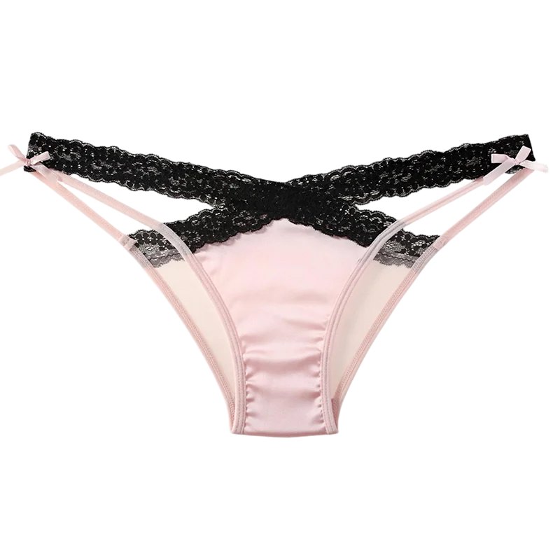 Culotte taille basse en dentelle transparent pour femmes