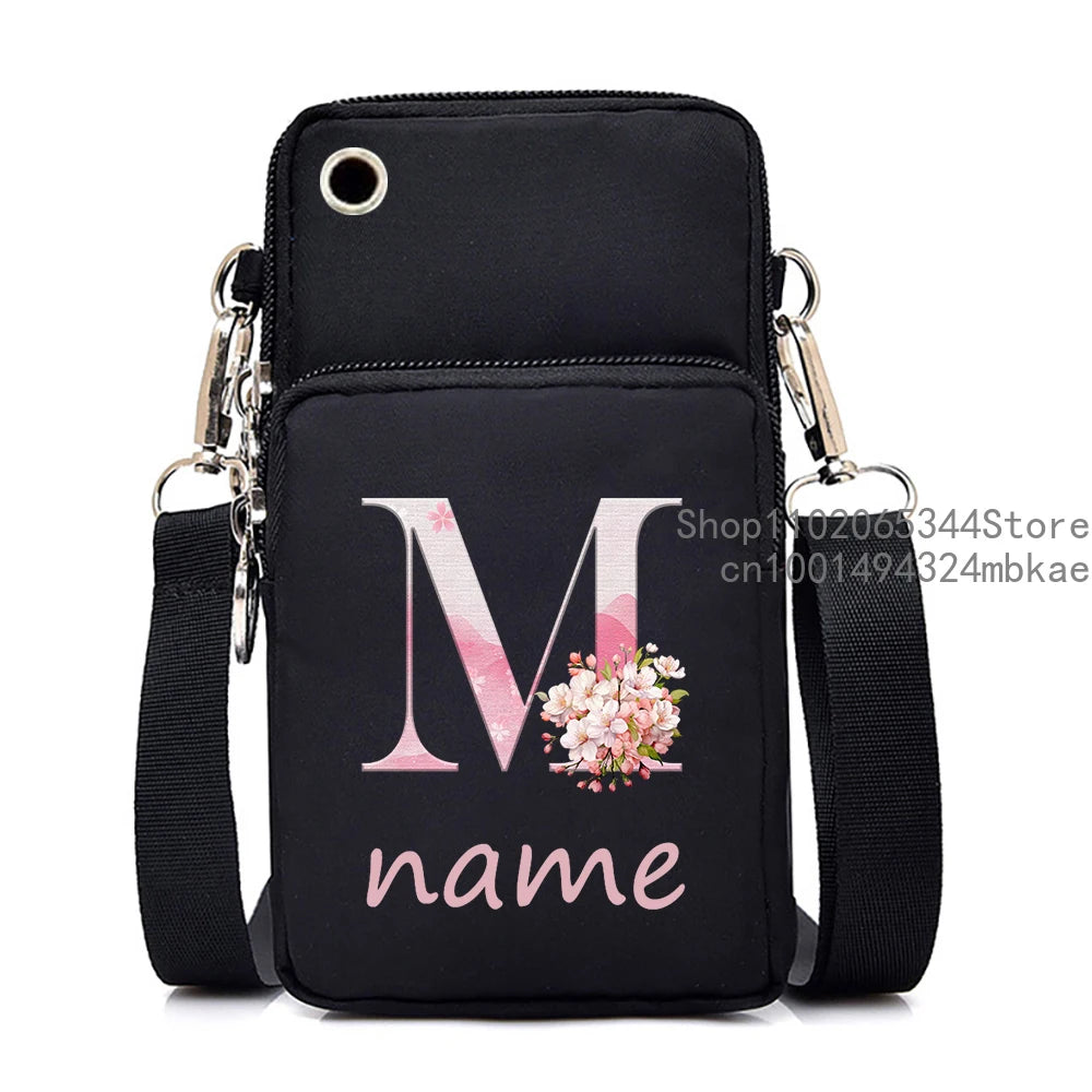 Sac à bandoulière pour téléphone portable floral pour femmes