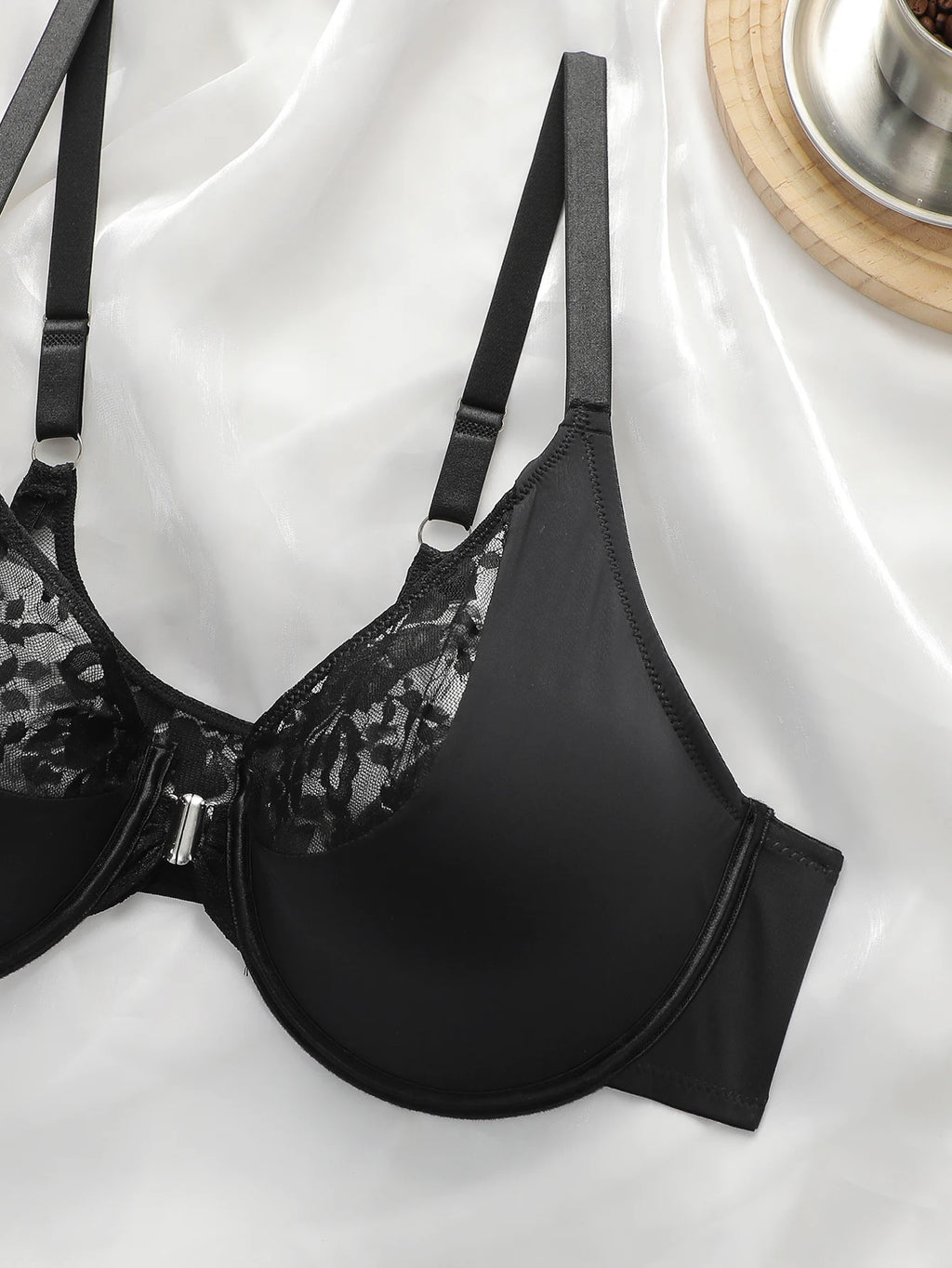 Soutien-gorge en dentelle avec boucle avant pour femmes