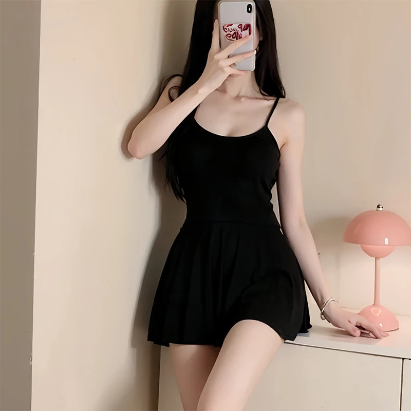 Pyjama Sexy sans manches à dos ouvert pour femmes